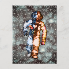 Kärlek till Måne Astronaut Teckning Coola Space Vykort