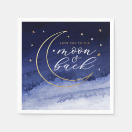 Kärlek till Måne & bak Papper Pappersservett