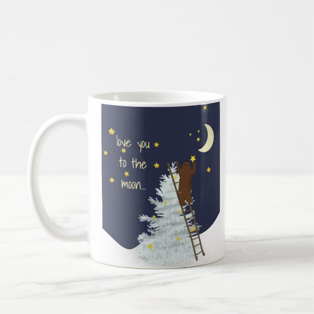 Kärlek till Måne Bear Mugg (Vänster)