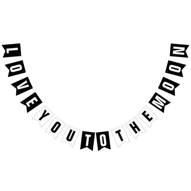 KÄRLEK TILL MÅNE BRÖLLOP-DECOR VIMPLAR (Alla)