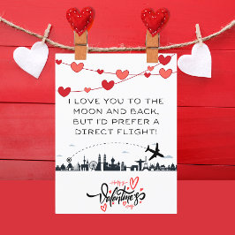 Kärlek till Måne, men.. Lönsam Alla hjärtans dag Helg Vykort