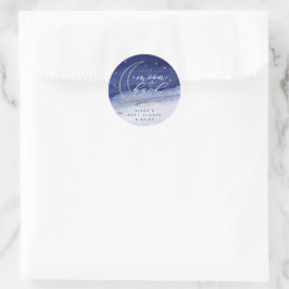 Kärlek till Måne och Back Stickers Runt Klistermärke