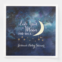 Kärlek till Måne och bak Napkins Pappersservett