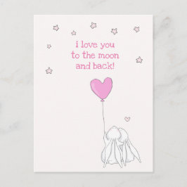 Kärlek till måne och tillbaka! Alla hjärtans dag Vykort