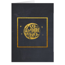 Kärlek till Måne och tillbaka Cute Romantic Hälsningskort