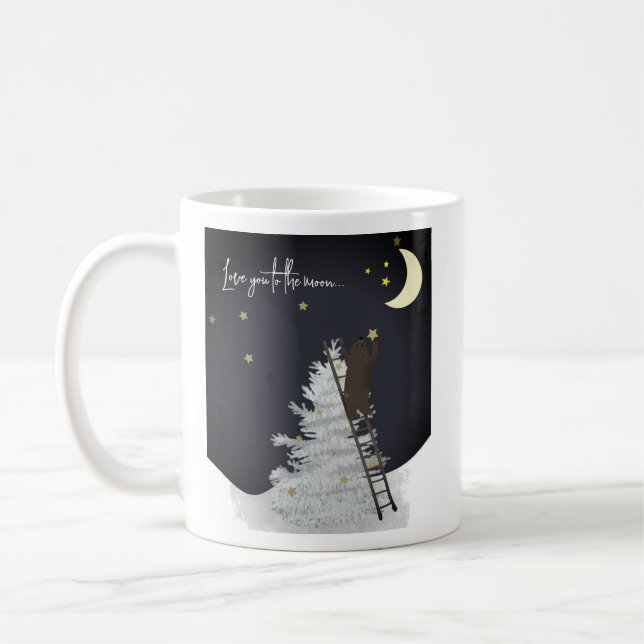 Kärlek till måne och tillbaka igen kaffemugg (Vänster)