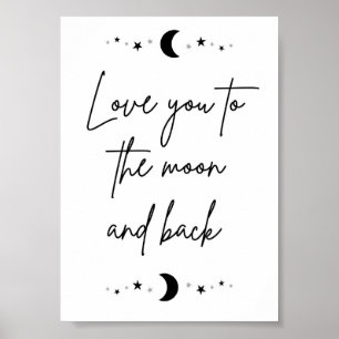 Kärlek till måne och tillbaka poster