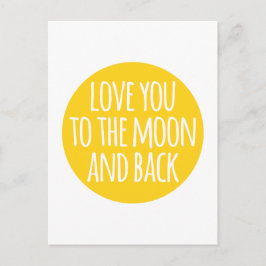 Kärlek till måne och tillbaka vykort