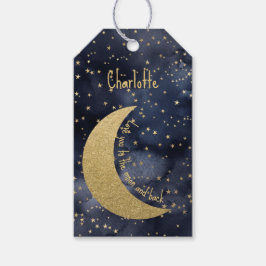 Kärlek till Märkrn Måne och Back Anpassningsbar Gi Presentetikett