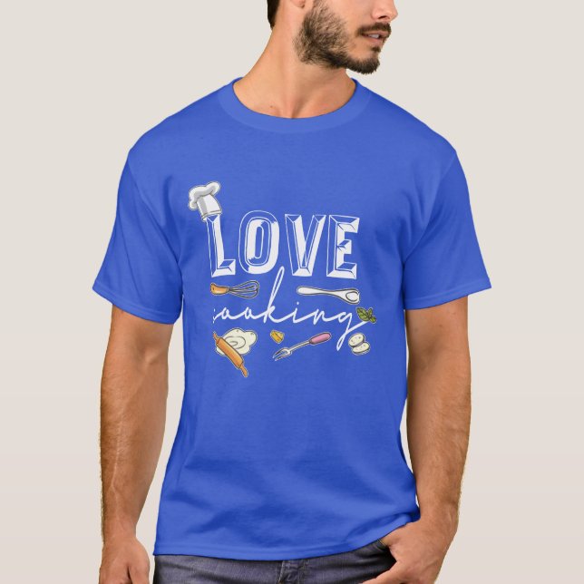 Kärlek till mat vintage t shirt (Framsida)
