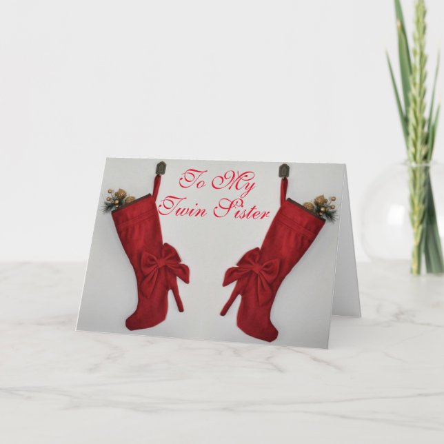 *KÄRLEK* TILL MIN TWIN SISTER" I CHRISTMAS HELGKORT (Framsida)