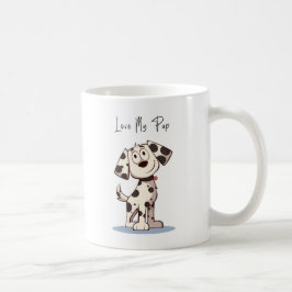 Kärlek till min valp-mugg – söt hundillustration m kaffemugg