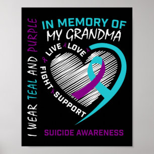 Kärlek till minne av mormor Medvetenhet om självmo Poster