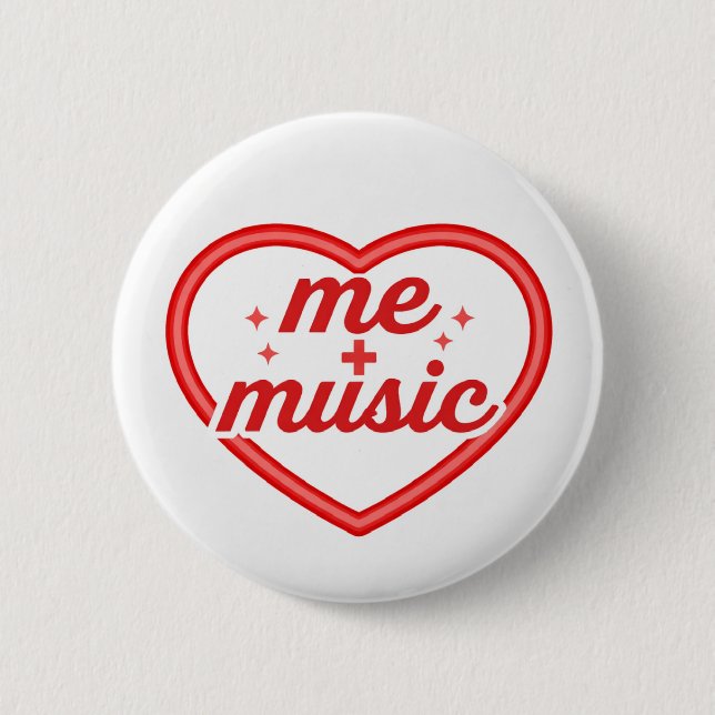 Kärlek till musik knapp (Framsida)
