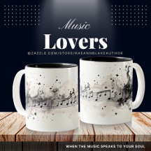 Kärlek till musik Vattenfärg Bläck Keramik Mugg