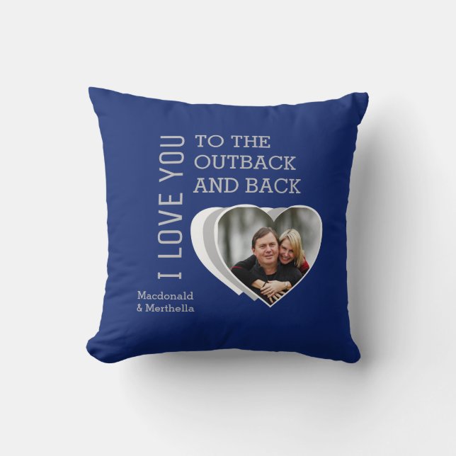 KÄRLEK TILL OUTBACK OCH TILLBAKA Par Valentine Kudde (Framsida)