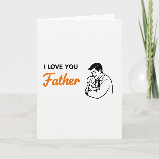 Kärlek till pappa Enkel konstkort Kort (Framsida)