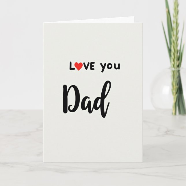 Kärlek till pappa Enkel kort (Framsida)