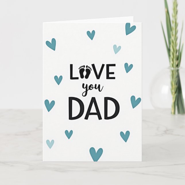 Kärlek till pappa hjärtans kort (Framsida)