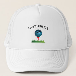 Kärlek till PAR-TEE med golf boll, Roligt Coola Go Keps
