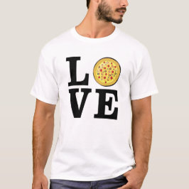 Kärlek till Pizza - Roligt T Shirt