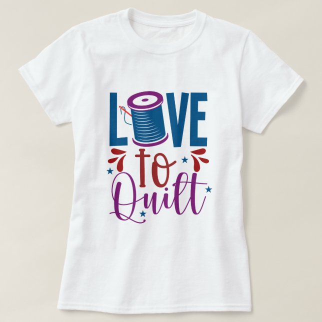 Kärlek till Quilt Women's T-shirt (Design framsida)