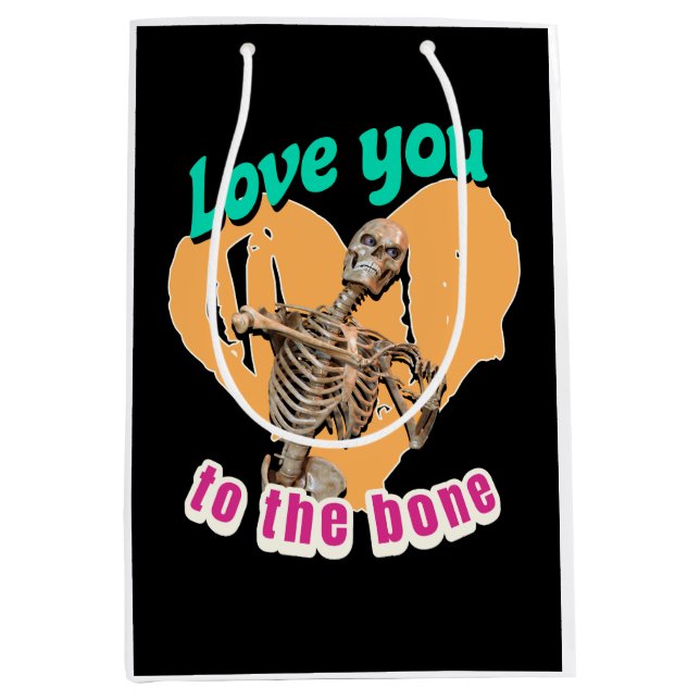 Kärlek till Roligten Skeleton Heart Valentine (Framsidan)