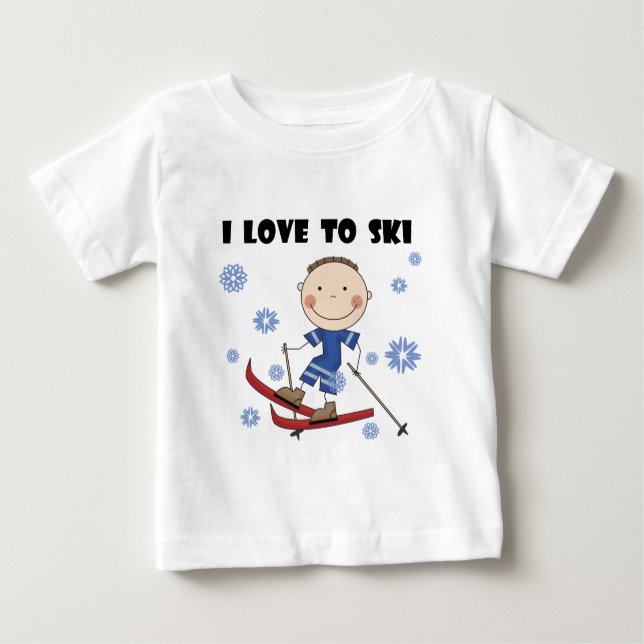 Kärlek till Ski - Boy Tshirts och Gifts (Framsida)