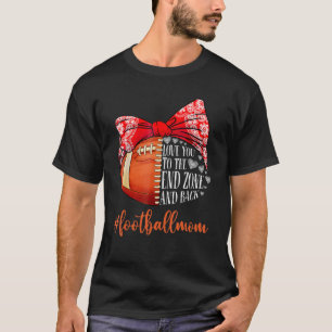 Kärlek till slut Zont och bak i fotboll Mamma T Shirt