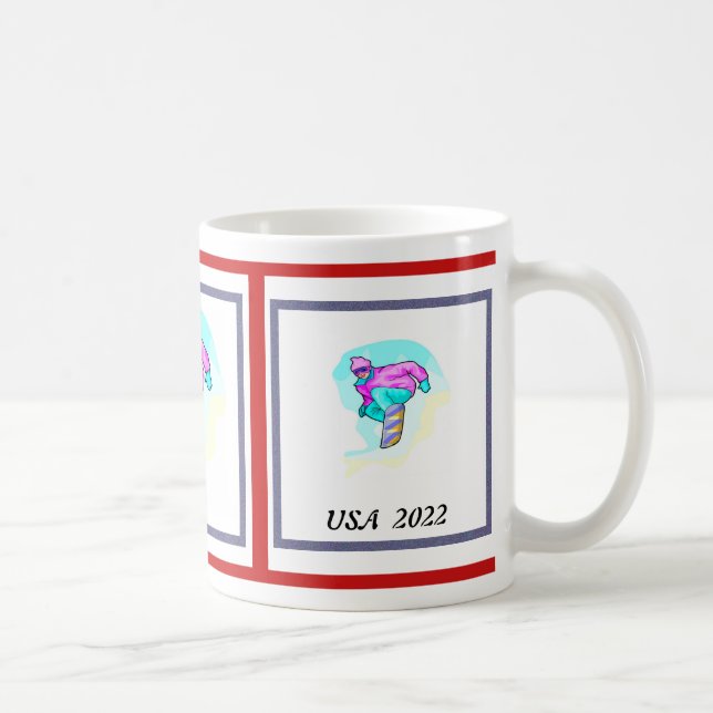Kärlek till Snowboard - Kaffemugg (Höger)