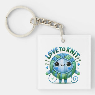 Kärlek till Sticka, citat, Cute Blue Grönt Boll, G