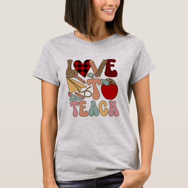 Kärlek till Teach T Shirt (Framsida)