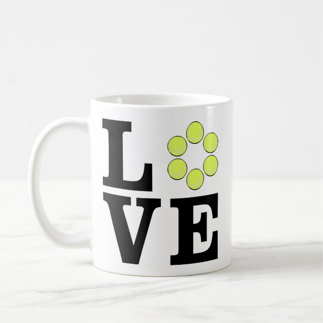 Kärlek till tennis kaffemugg (Vänster)