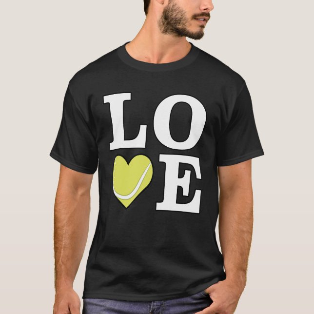 Kärlek till Tennis T Shirt (Framsida)