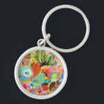 Kärlek till Travel I Rund Silverfärgad Nyckelring<br><div class="desc">Kärlek to Travel I by Karen Fält</div>