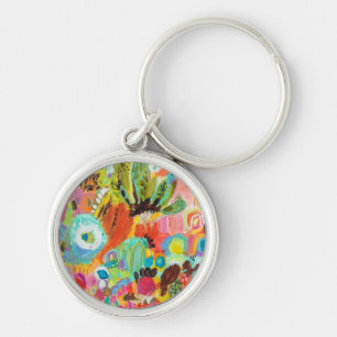 Kärlek till Travel I Rund Silverfärgad Nyckelring