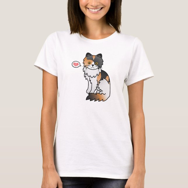 Kärlek till trefärgad perserkat t-shirt (Framsida)