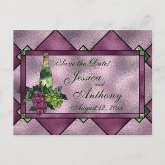 Kärlek till vin Spara datumet Meddelande Vykort