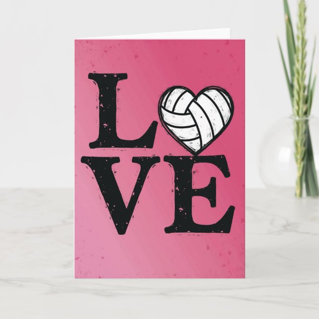 Kärlek till volleyboll Grafikkort Kort (Framsida)