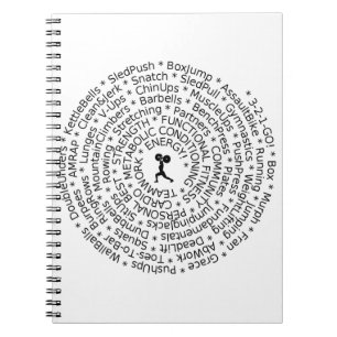 KÄRLEK TILL WORKOUT - Crossfit-Inspired Design Anteckningsbok