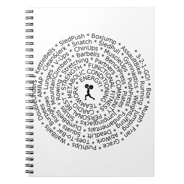 KÄRLEK TILL WORKOUT - Crossfit-Inspired Design Anteckningsbok (Framsidan)