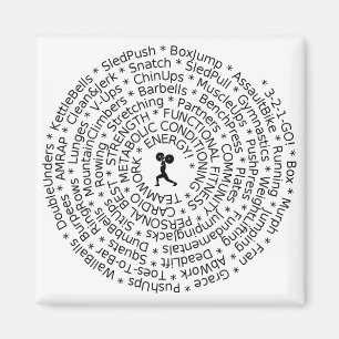 KÄRLEK TILL WORKOUT - Crossfit-Inspired Design Magnet
