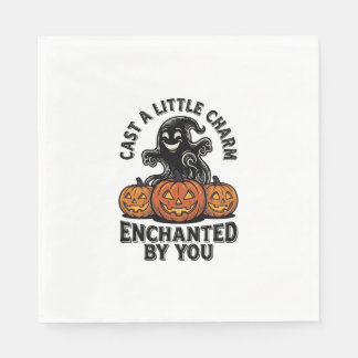 Kärlek Tillsammans Spöke Vintage Halloween Pumpa K Pappersservett