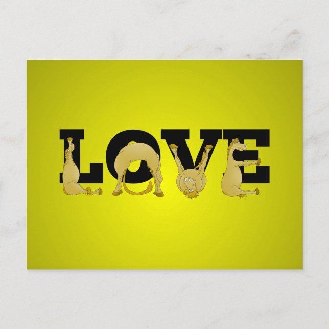 KÄRLEK tillverkad av en mycket flexibel ponny Vykort (Framsida)