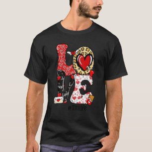KÄRLEK Titi Messy Bun Women Valentine Day T Shirt