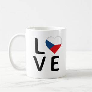 Kärlek - Tjeckiska republiken Flagga Kaffemugg