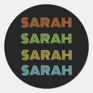 Kärlek Tjej Sarah Clic Sarah Tjej Namnet Sarah Runt Klistermärke