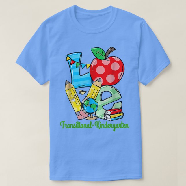 Kärlek TK:s första övergångsdag Kindergarten Tea T Shirt (Design framsida)