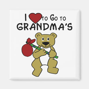 Kärlek to Go to Grandma's Magnet