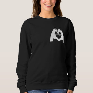 Kärlek to Scotland Heart Händer T Shirt